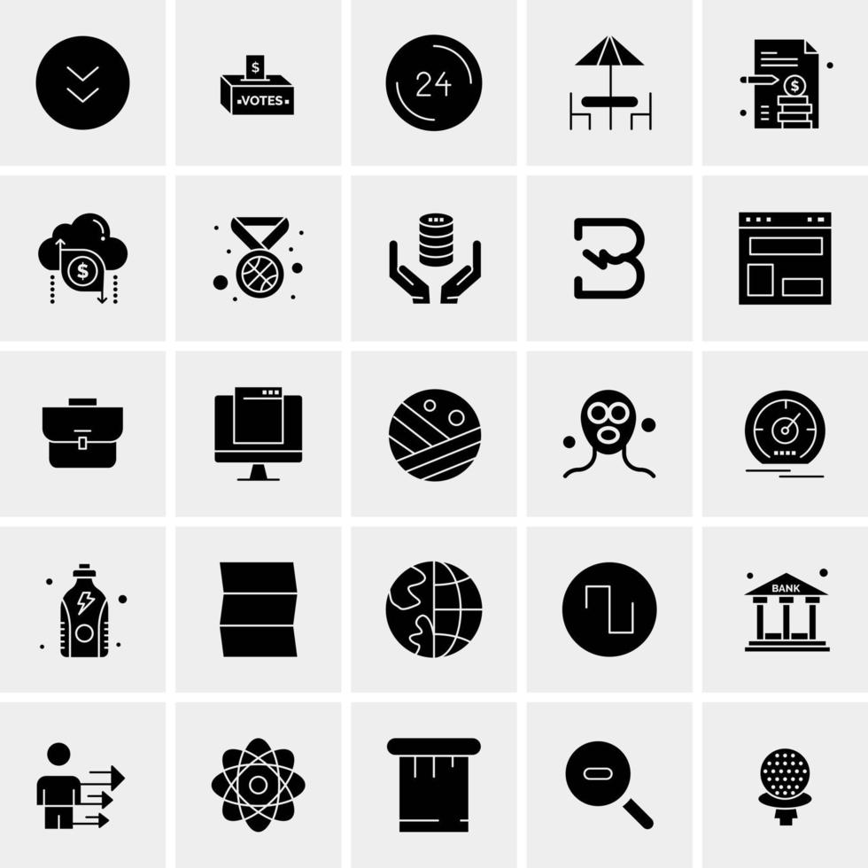 25 universelle Business-Icons Vektor kreative Icon-Illustration zur Verwendung in Web- und Mobilprojekten