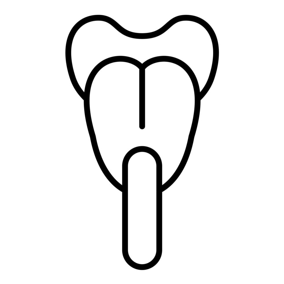 Symbol für die Zungenspatellinie vektor