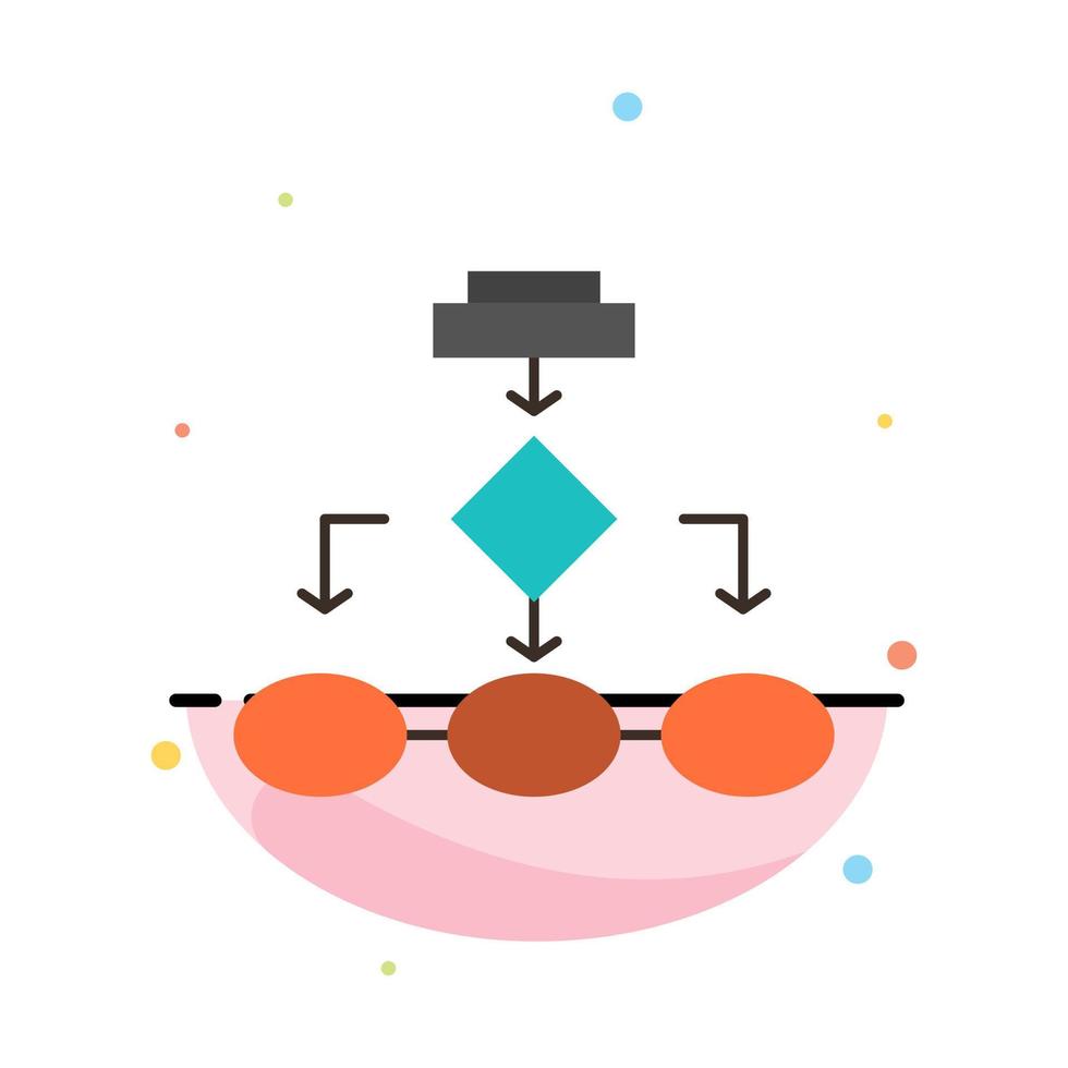 Flussdiagramm-Algorithmus Geschäftsdaten Architektur Schema Struktur Workflow abstrakte flache Farbsymbolvorlage vektor