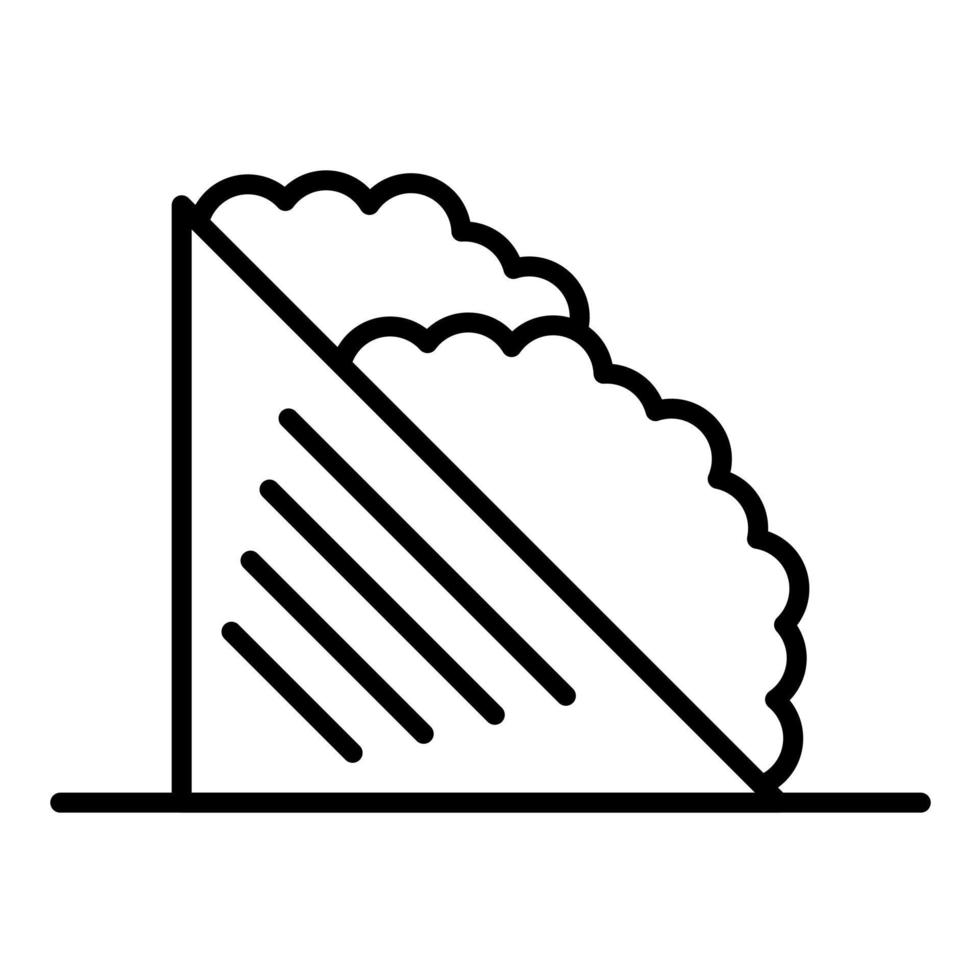 sandwich linje ikon vektor