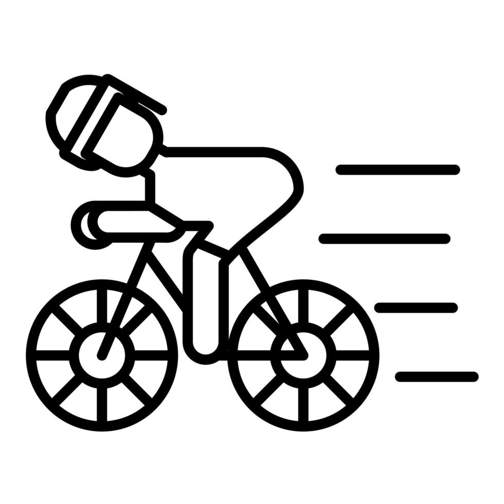 Radfahren Person Liniensymbol vektor