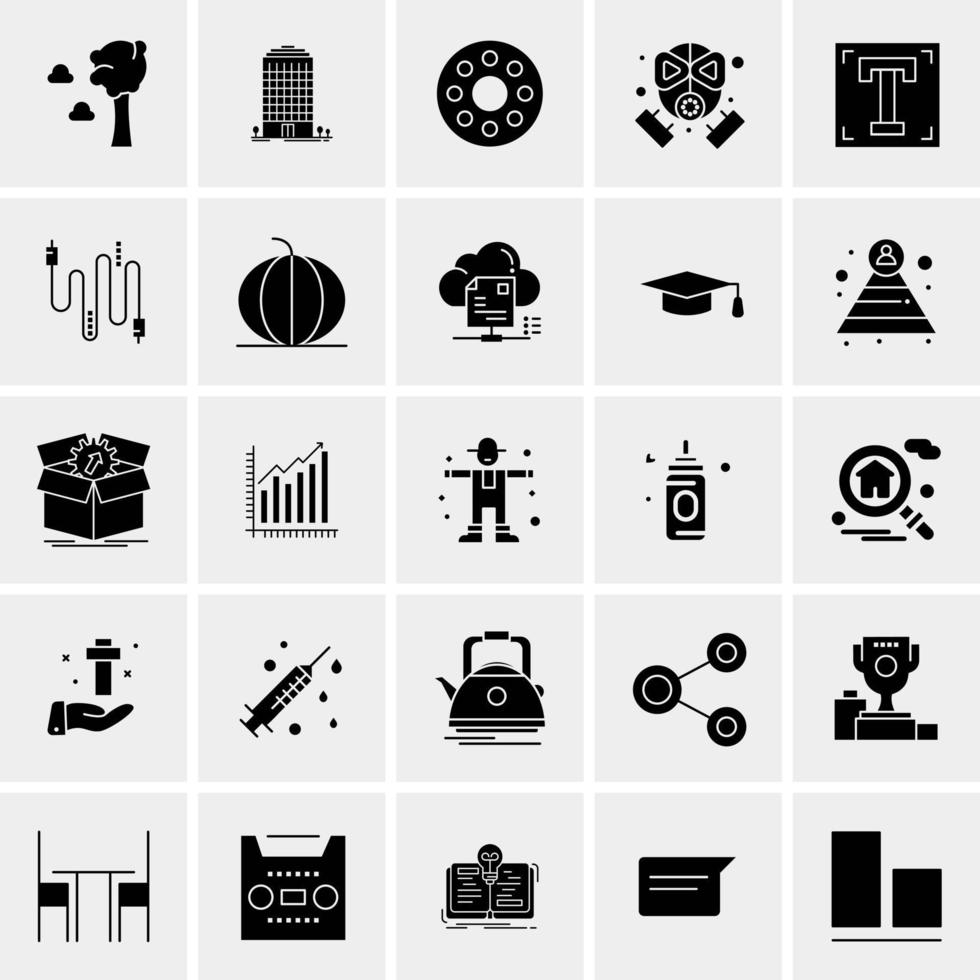 25 universelle Business-Icons Vektor kreative Icon-Illustration zur Verwendung in Web- und Mobilprojekten