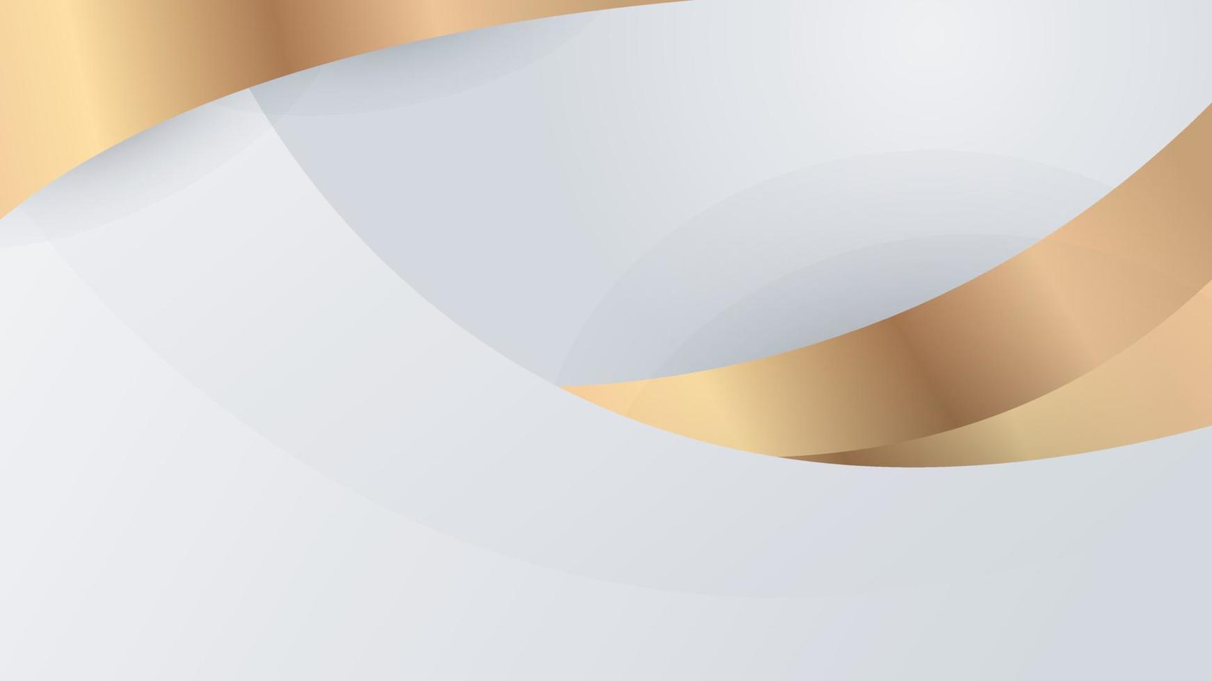 weißer und goldener hintergrund mit luxuriösen abstrakten geometrischen formen dekorationselementen für präsentationsdesign, visitenkarte, hochzeitsdesign vektor