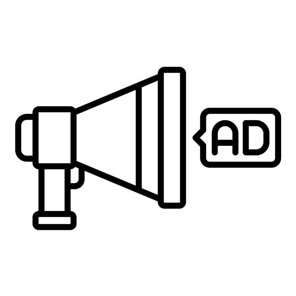 Symbol für Anzeigenkampagnenlinie vektor