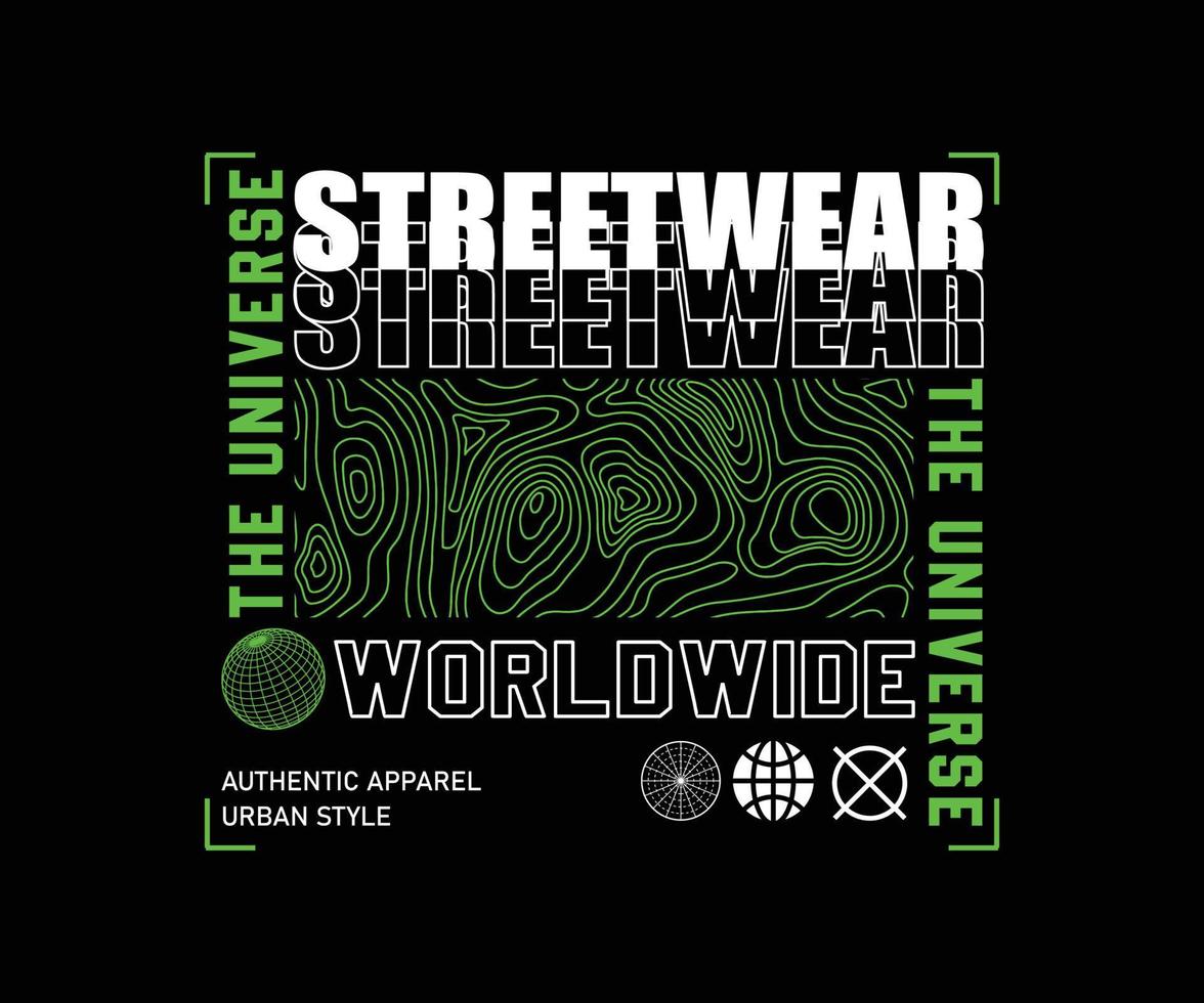 Streetwear-T-Shirt-Design, Vektorgrafik, typografisches Poster oder T-Shirts Streetwear und urbaner Stil vektor