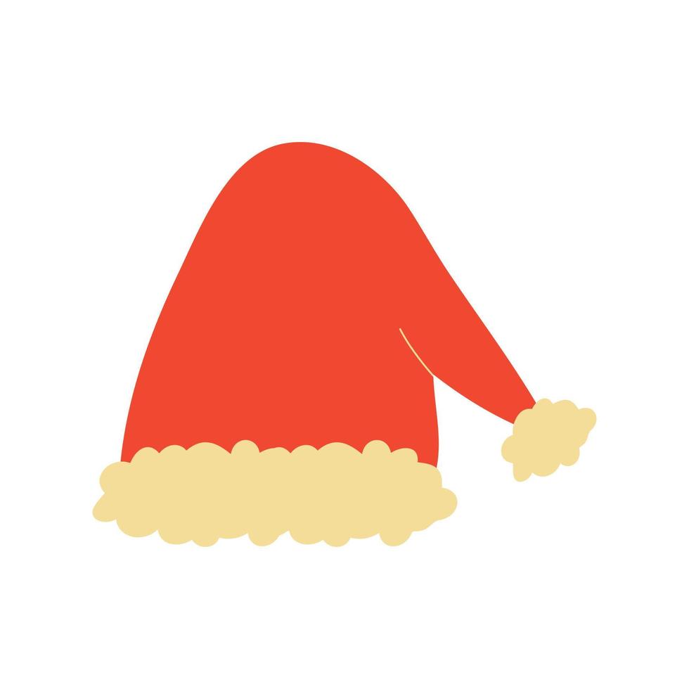 Vektor-Bild von Weihnachtsmann-Hut. rote weihnachtsmannmütze. vektor