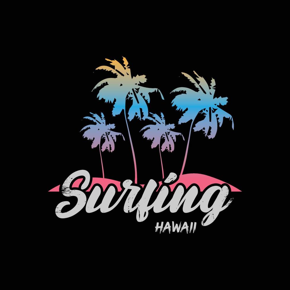 hawaii illustration typografi. perfekt för t-shirtdesign vektor