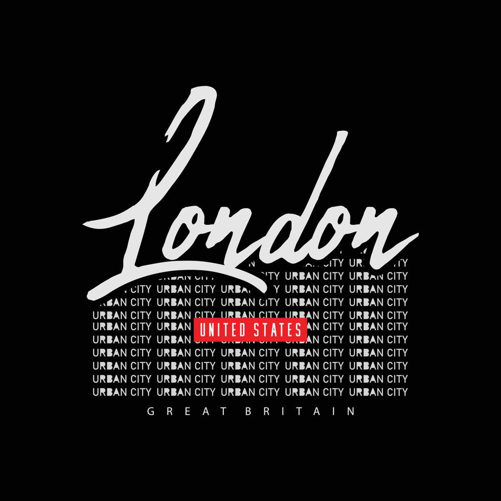 london illustration typografi. perfekt för t-shirtdesign vektor