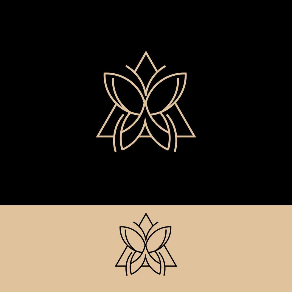 moderne Linienart Schönheit Schmetterlinge Schmetterling Logo Design Vorlage Vektor Illustration