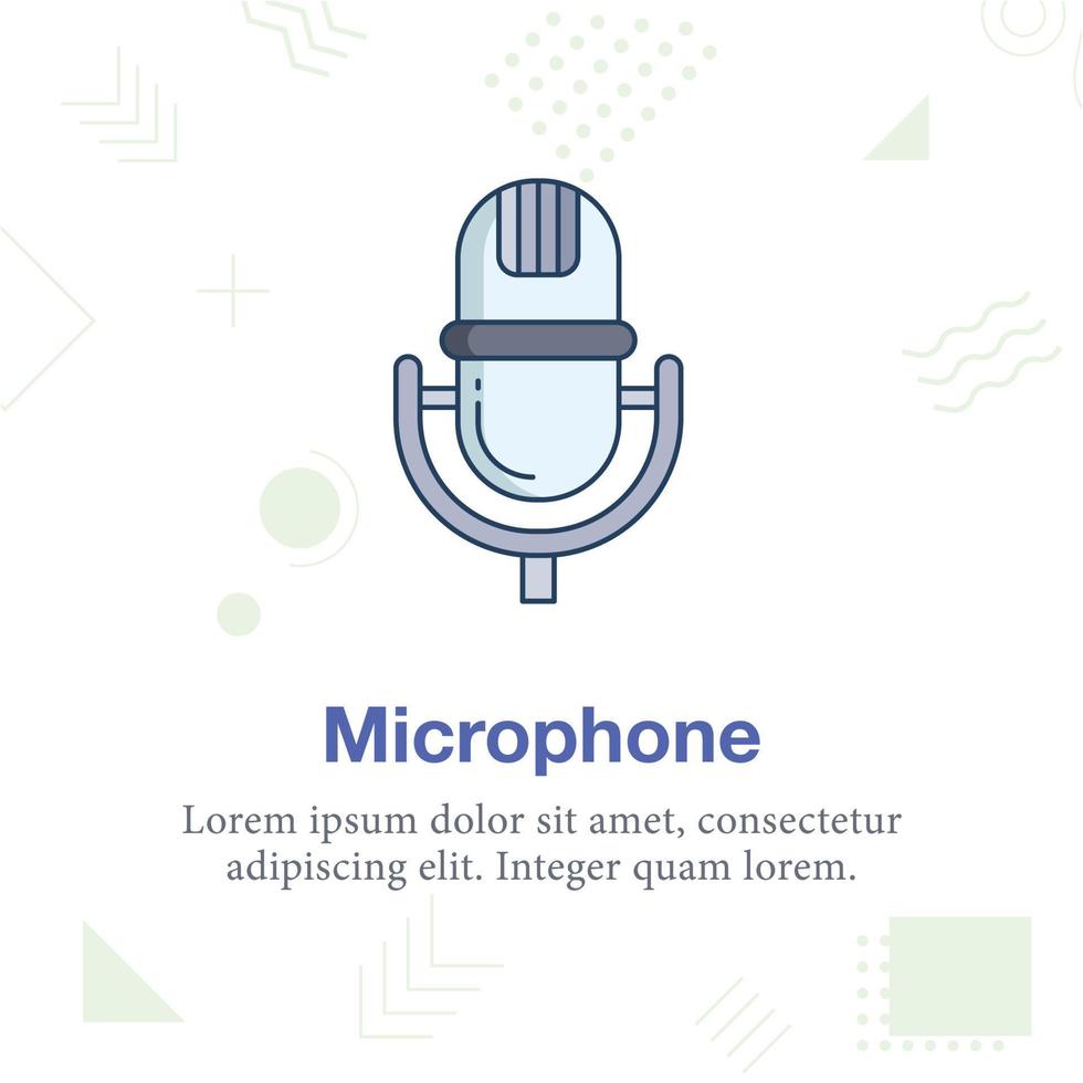mikrofon vektor illustration ikon