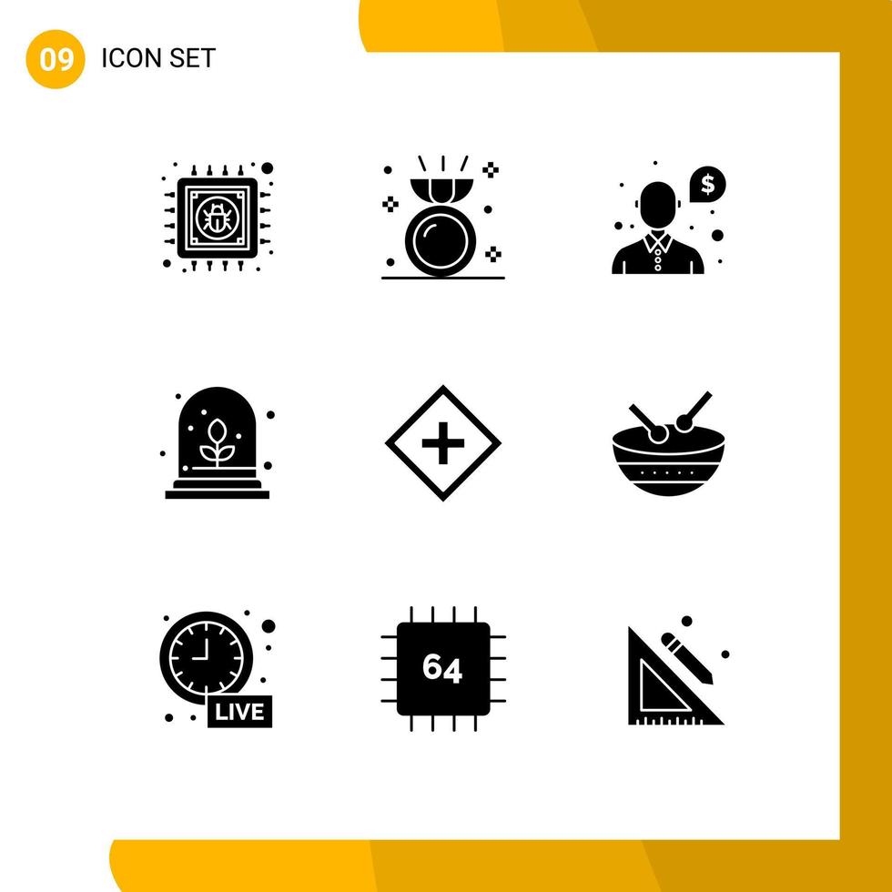 Stock Vector Icon Pack mit 9 Zeilenzeichen und Symbolen für die Steigerung der Kundenhilfe beim Pflanzen von experimentellem Wachstum editierbare Vektordesign-Elemente