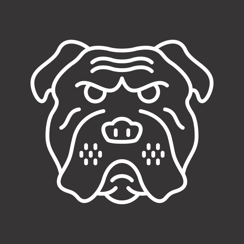 Bulldogge-Vektor-Symbol vektor