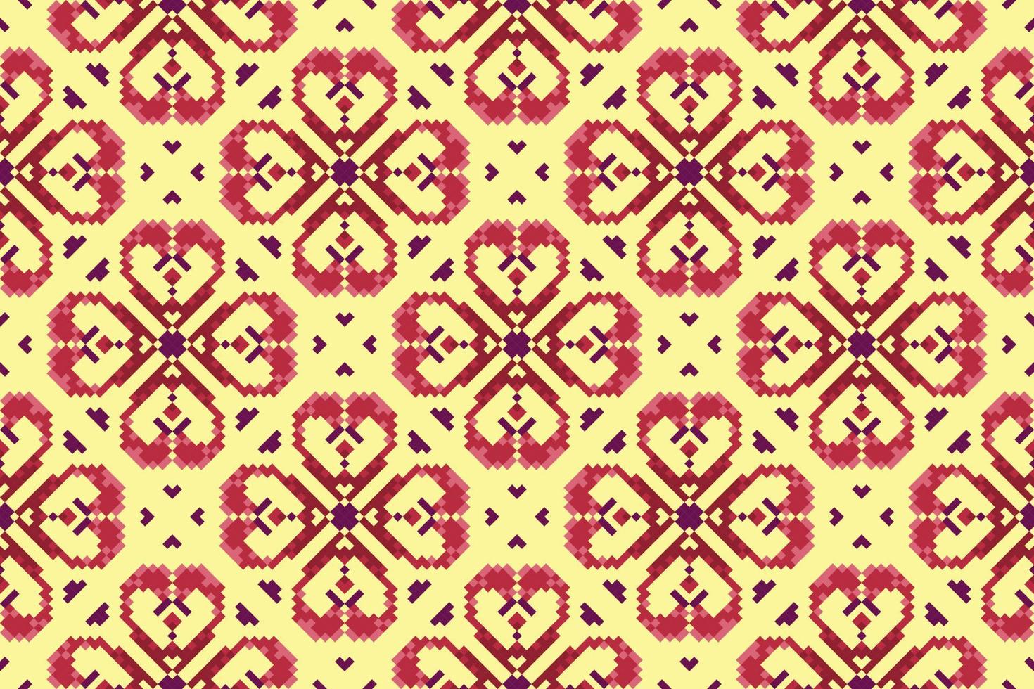 ikat etnisk sömlös mönster dekoration design. aztec tyg matta boho mandalas textil- dekor tapet. stam- inföding motiv ornament traditionell broderi vektor bakgrund pixel stil