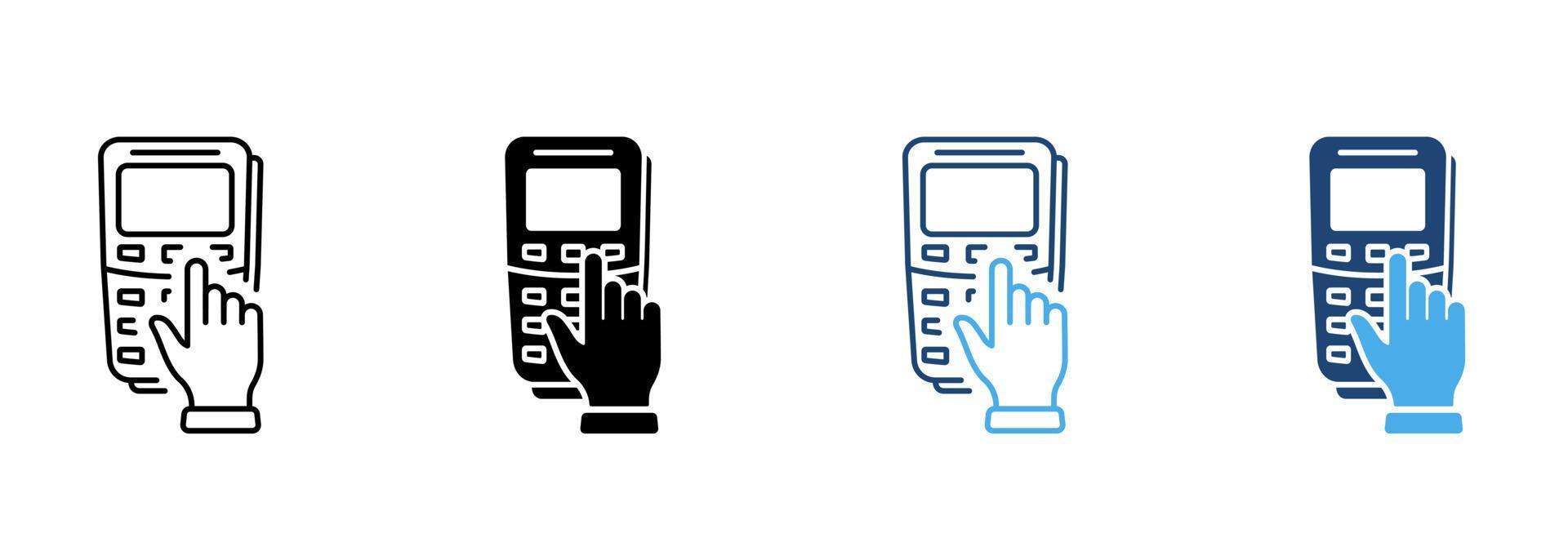 Zoom-Geste, Hand-Finger-Wischen nach rechts und links Silhouettensymbol. Bildschirm kneifen, Glyphen-Piktogramm auf dem Bildschirm drehen. Gestensymbol nach links und rechts schieben. isolierte Vektorillustration. vektor