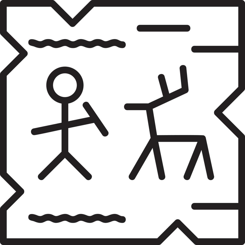 Höhlenmalerei Vektor-Icon-Design vektor