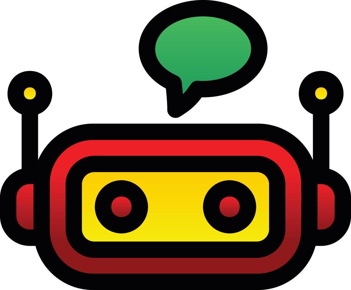 Chatbot-Vektor-Icon-Design vektor