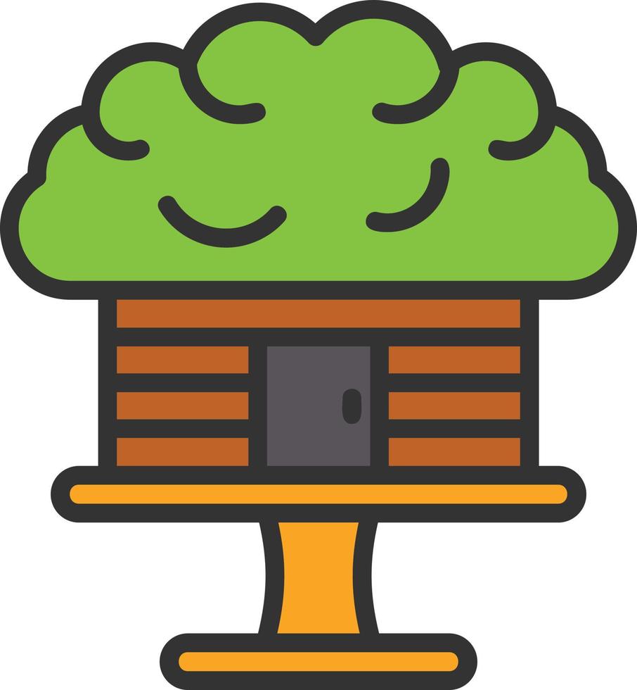 träd hus vektor ikon design