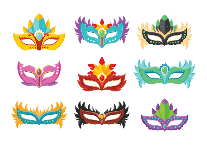 Masquerade Ball Icons Vektor