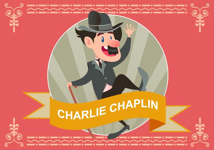 Illustration av Charlie Chaplin Dancing Vector