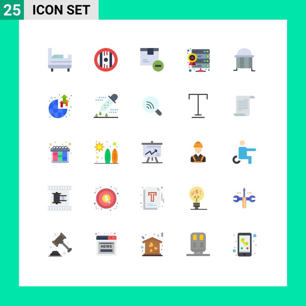 25 kreativ ikoner modern tecken och symboler av byggnad arkitektur leverans webb värd server redigerbar vektor design element