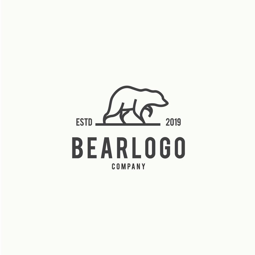 Bär Logo Design Vorlage Inspiration - Vektor