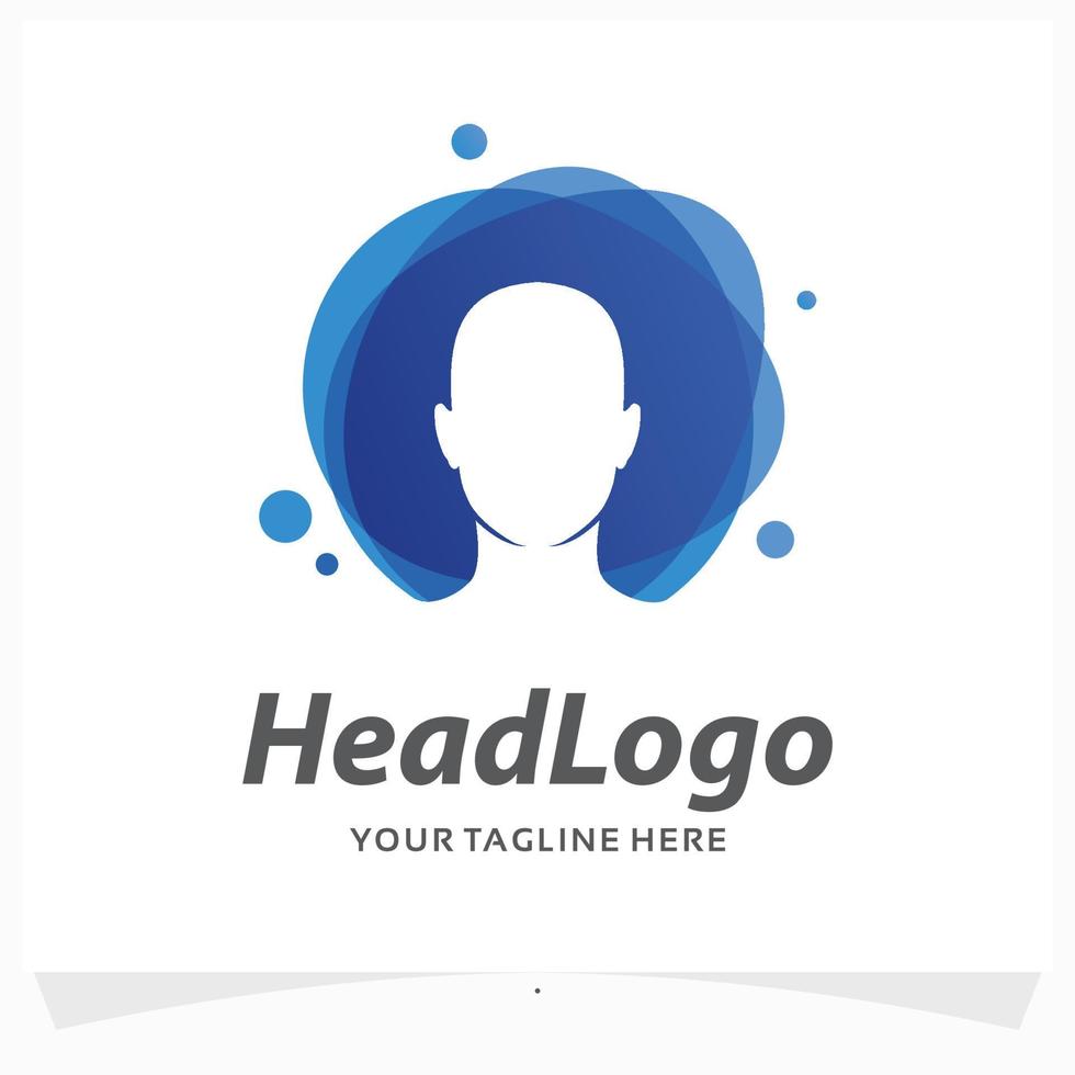 Menschen Kopf Logo-Design-Vorlage vektor