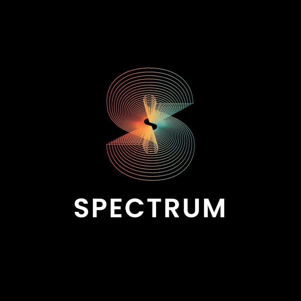 inspiration für das design von s-spektrum-logos mit dem buchstaben s vektor