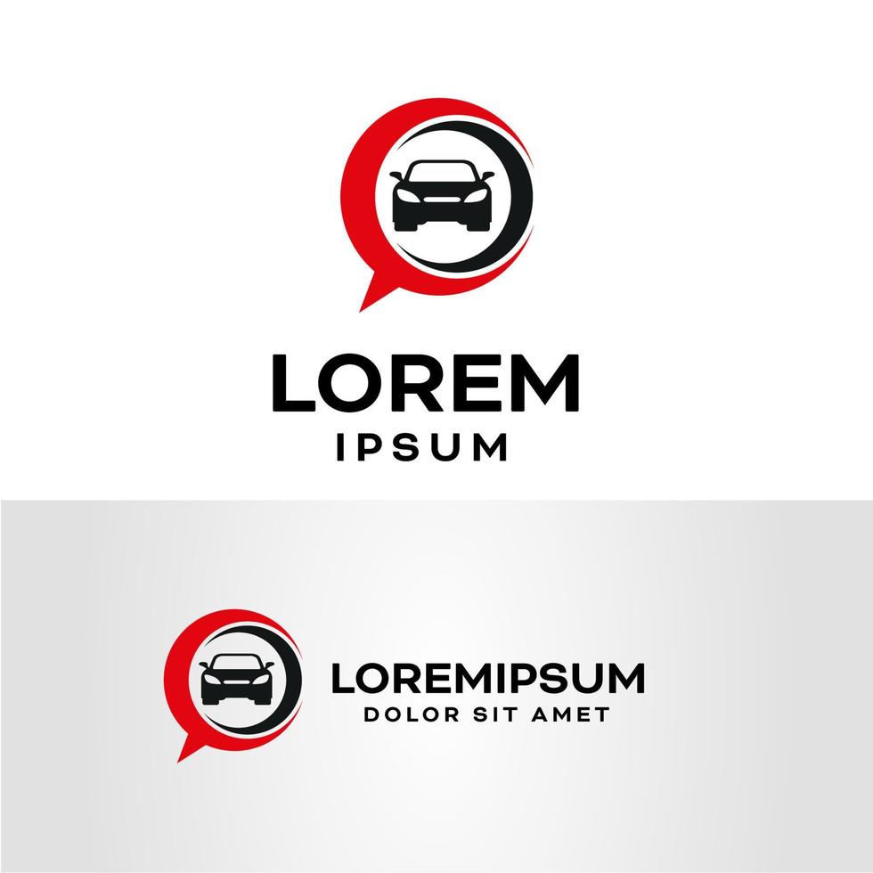 Auto-Forum-Logo-Design-Vorlage mit weißem Hintergrund vektor