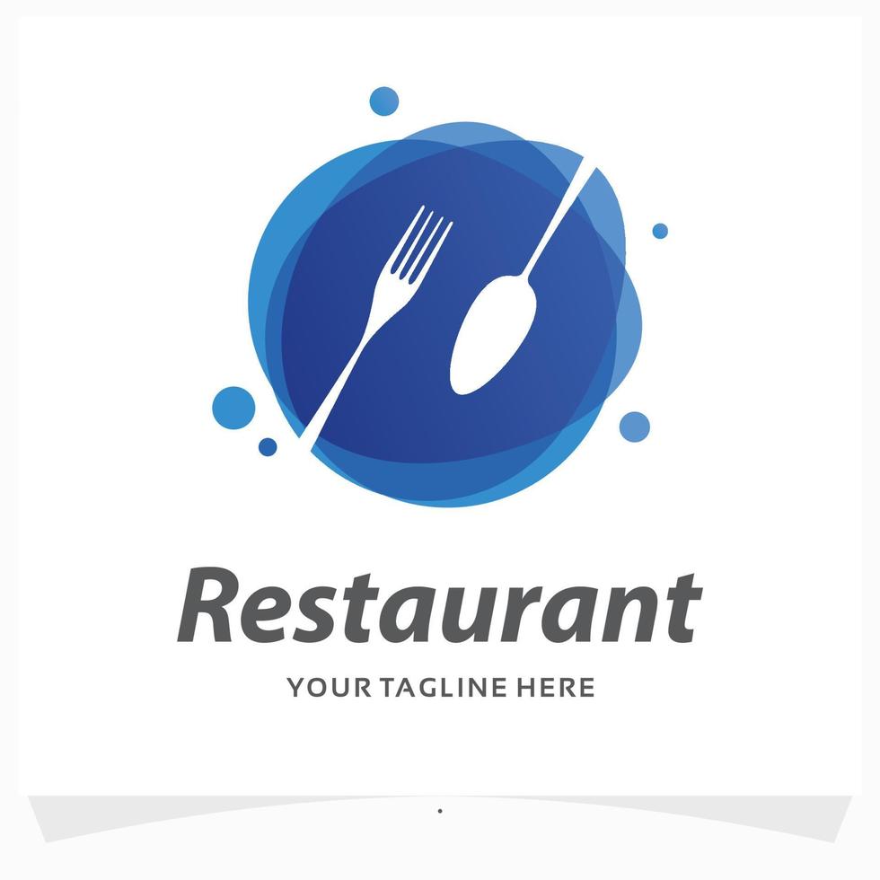 Restaurant-Logo-Design-Vorlage vektor