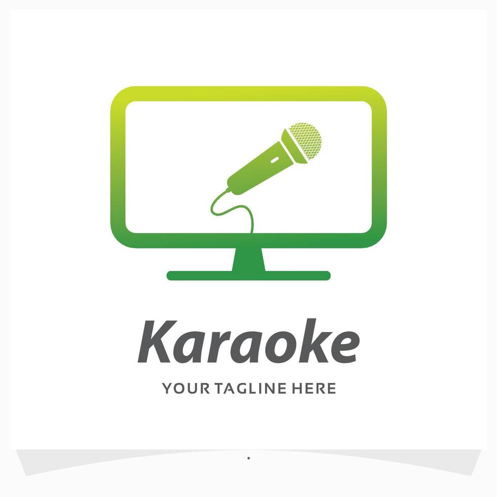 Karaoke-Studio-Logo-Design-Vorlage vektor