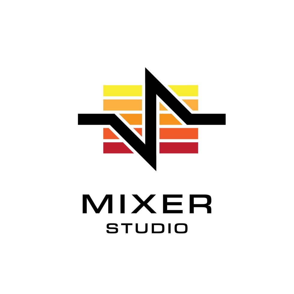 mixer studio logotyp design mall inspiration vektor