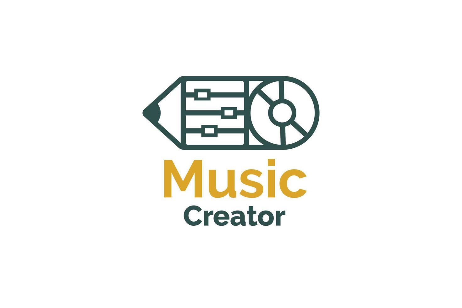 musik skapare logotyp design mall vektor