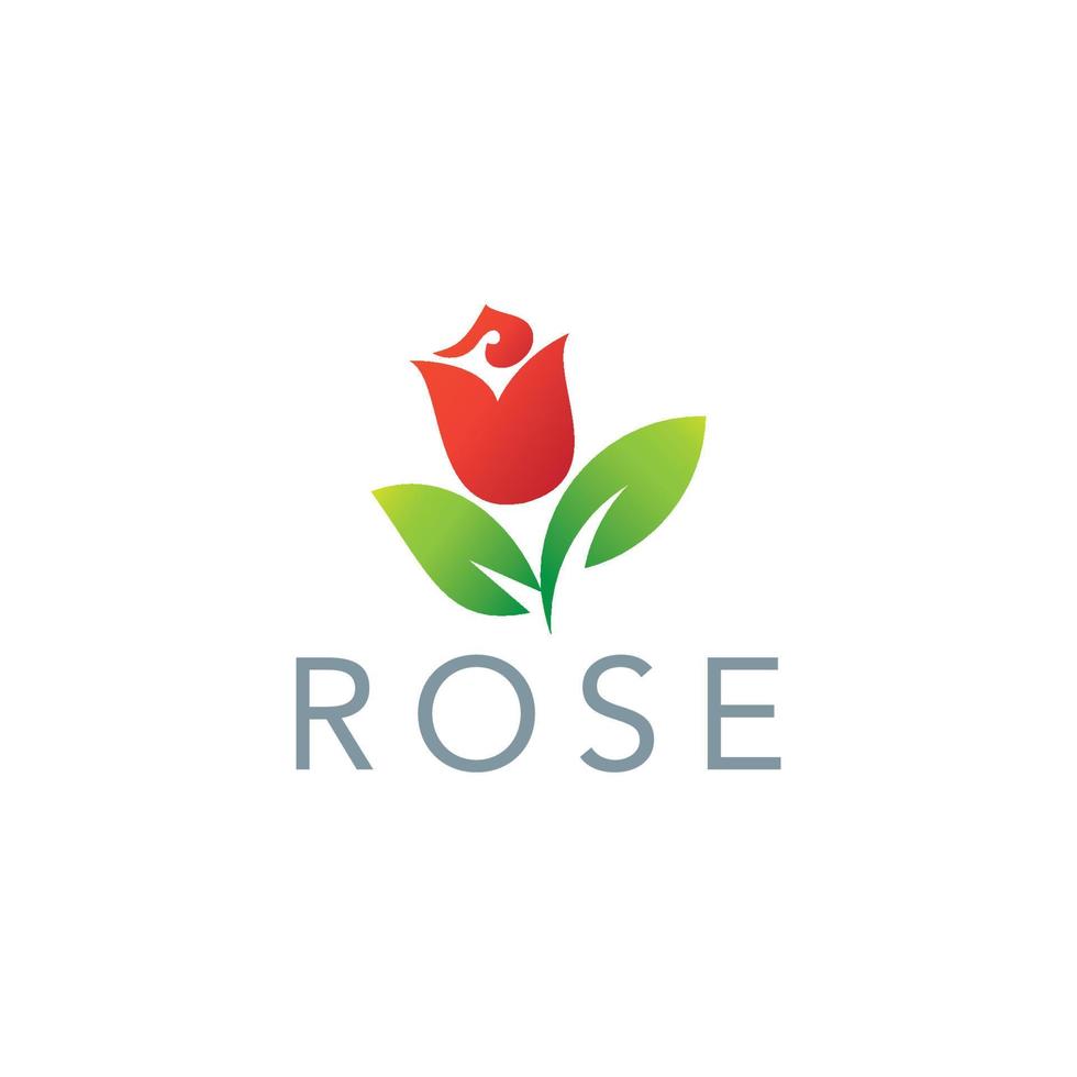 Rosenblumen-Logo-Design-Vorlage vektor