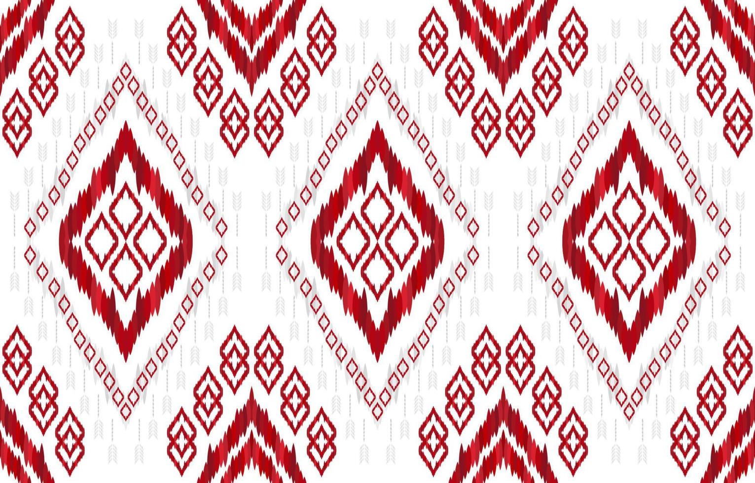 röd och silver- ikat mönster. geometrisk stam- årgång retro stil. etnisk tyg ikat sömlös mönster. indisk navajo aztec ikat skriva ut vektor. design för bakgrund textur tyg Kläder textil. vektor