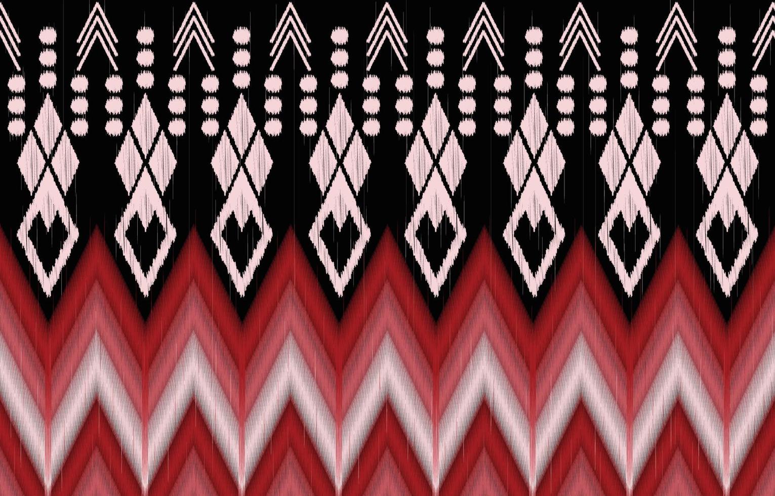 abstraktes Ikat nahtloses ethnisches einheimisches aztekisches Muster orientalischer traditioneller Stickereistil. entwerfen sie geometrischen ikat-druck für kleidung, stoff, batik, teppich, vorhang, tapete, textil, hintergrund. vektor