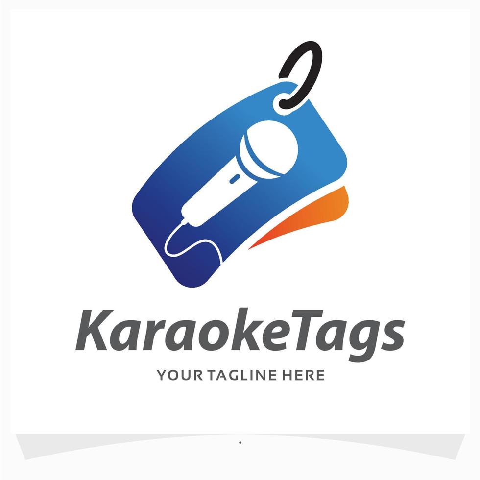 Karaoke-Tags-Logo-Design-Vorlage vektor