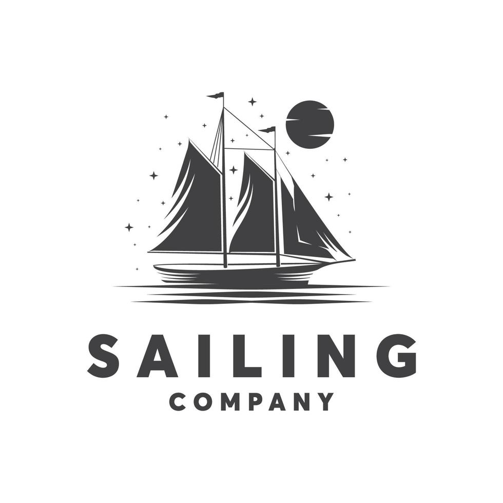 Inspiration für die Designvorlage für das Logo des Segelunternehmens vektor