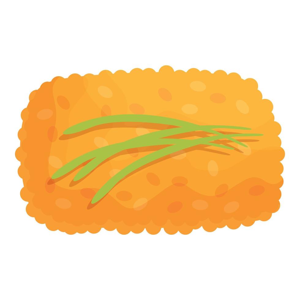 Blätter Krokette Symbol Cartoon-Vektor. Käse Küche vektor