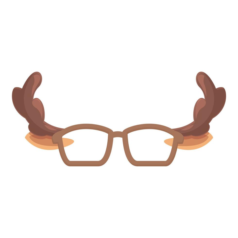 brille hirsch symbol cartoon vektor. Weihnachtsfeiertag vektor