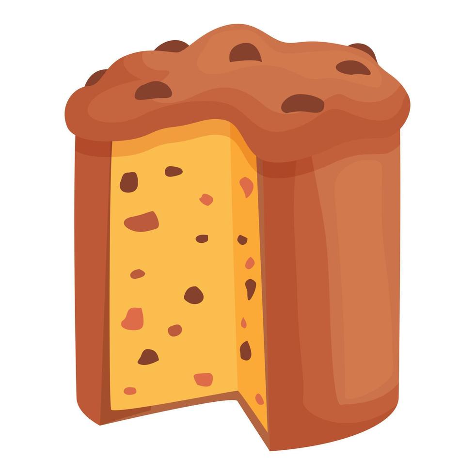 Hand-Panettone-Symbol Cartoon-Vektor. Kuchen Brot vektor