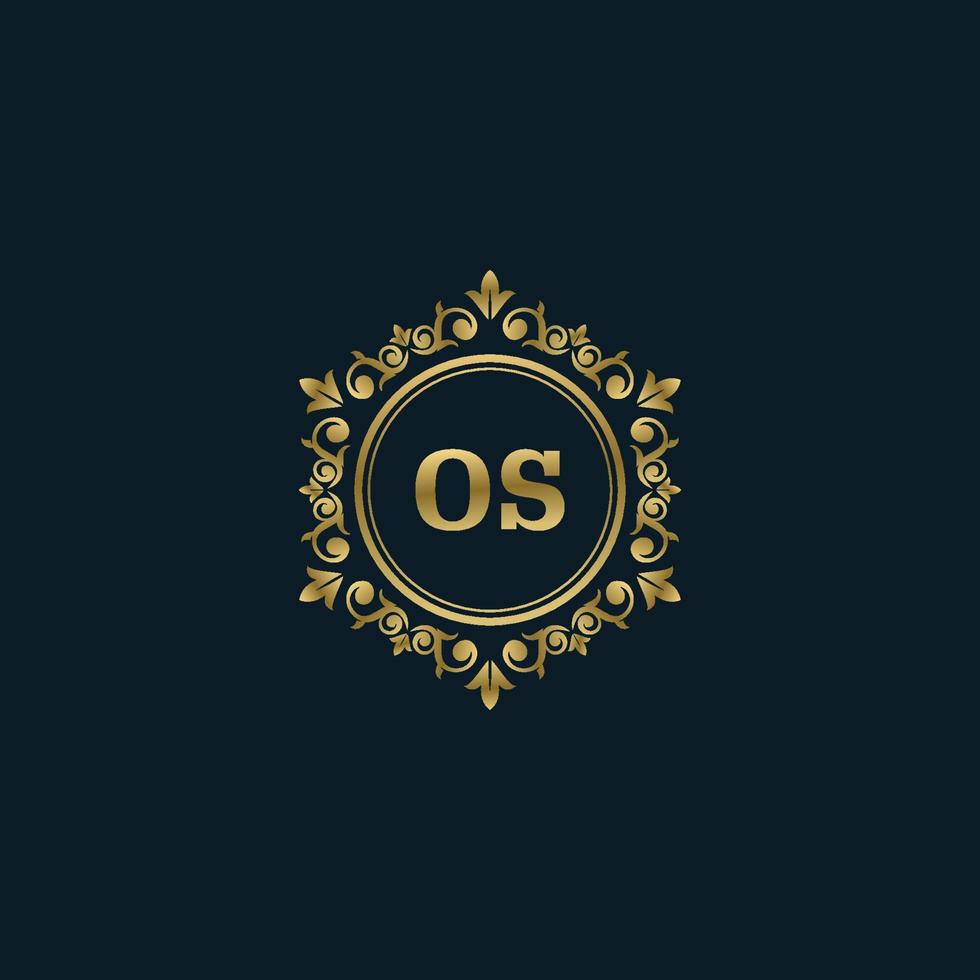 Buchstabe os-Logo mit luxuriöser Goldvorlage. Eleganz-Logo-Vektorvorlage. vektor