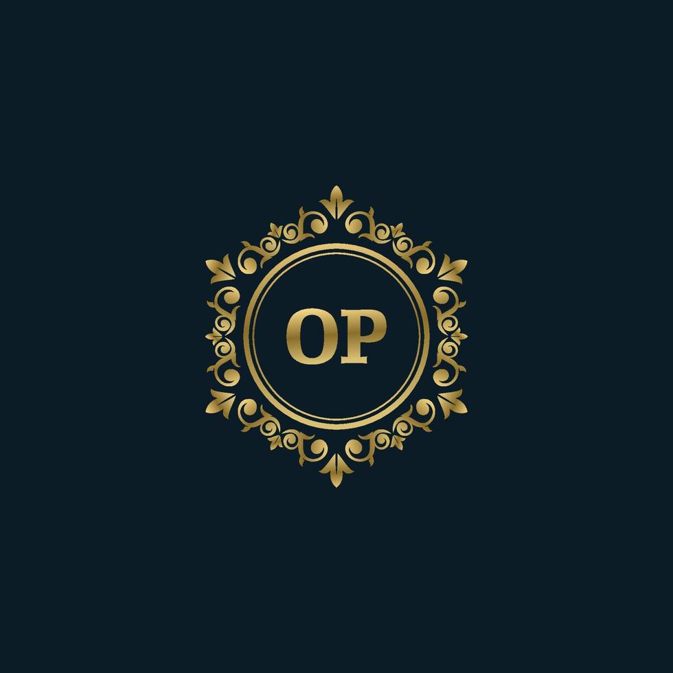 letter op logo mit luxuriöser goldvorlage. Eleganz-Logo-Vektorvorlage. vektor