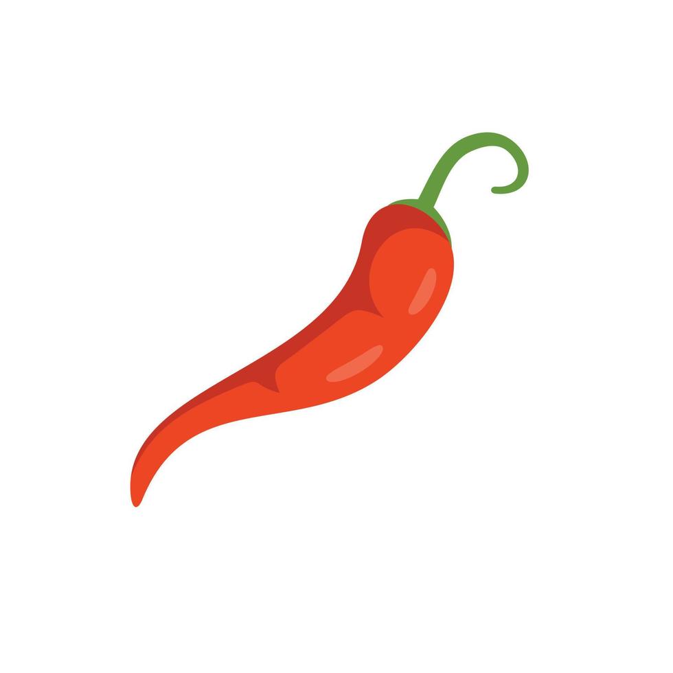 restaurang chili peppar ikon platt isolerat vektor