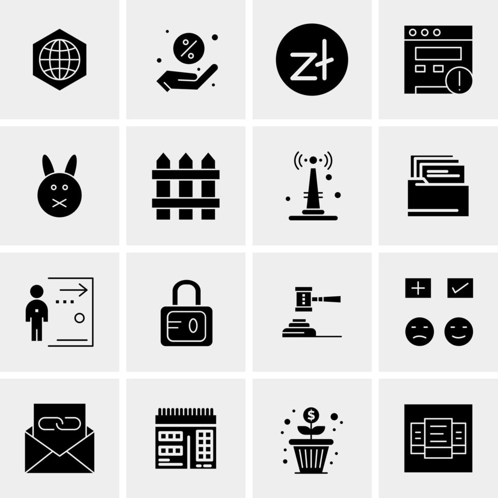 16 universelle Business-Icons Vektor kreative Icon-Illustration zur Verwendung in Web- und Mobilprojekten