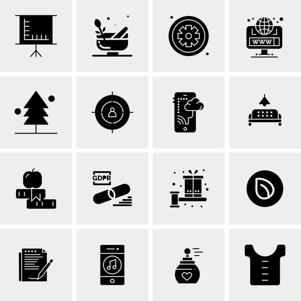 16 universelle Business-Icons Vektor kreative Icon-Illustration zur Verwendung in Web- und Mobilprojekten