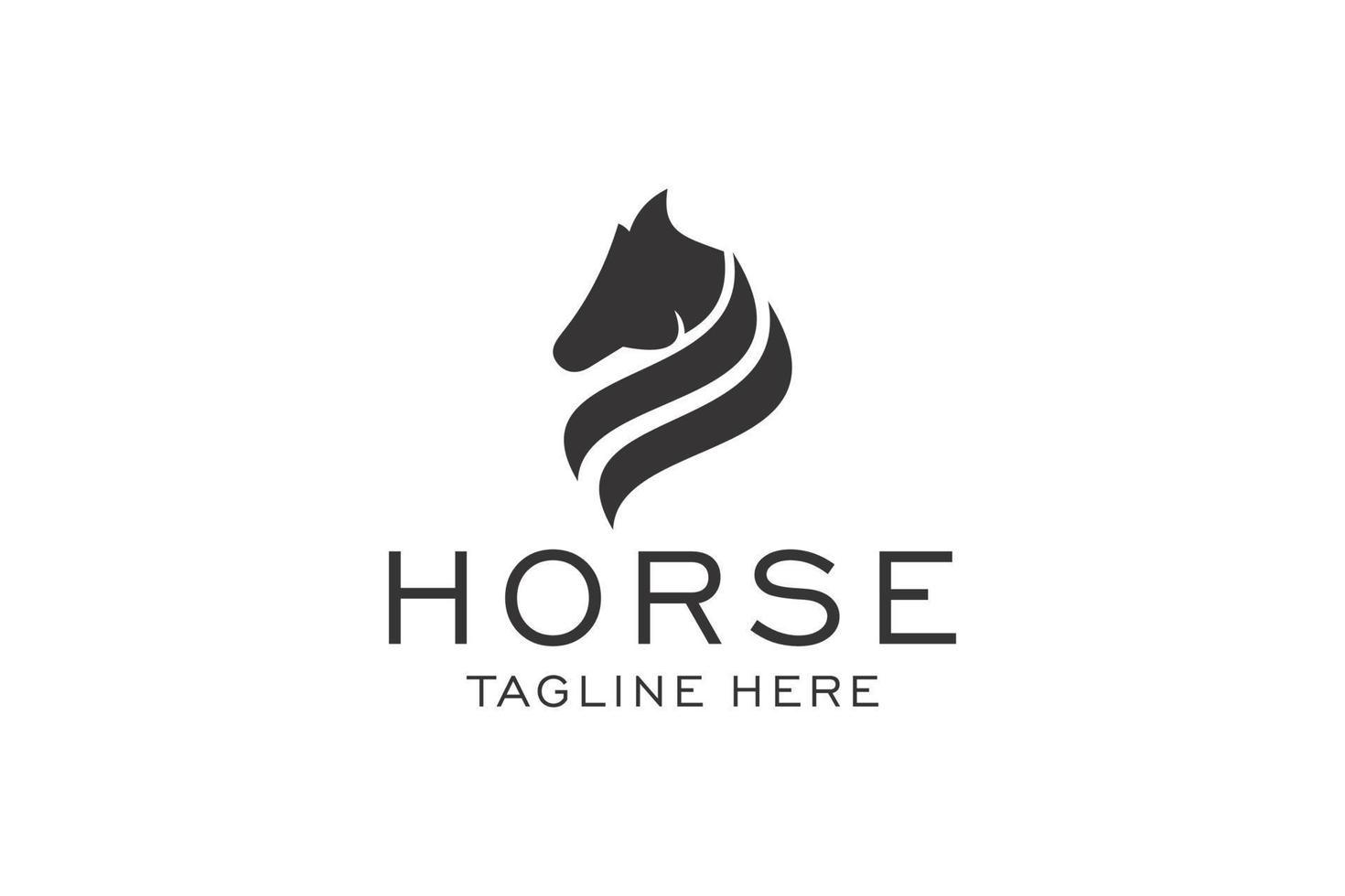 Pferd eleganter Logo-Symbolvektor, Kunstkonzept der Einfachheitslinie. vektor