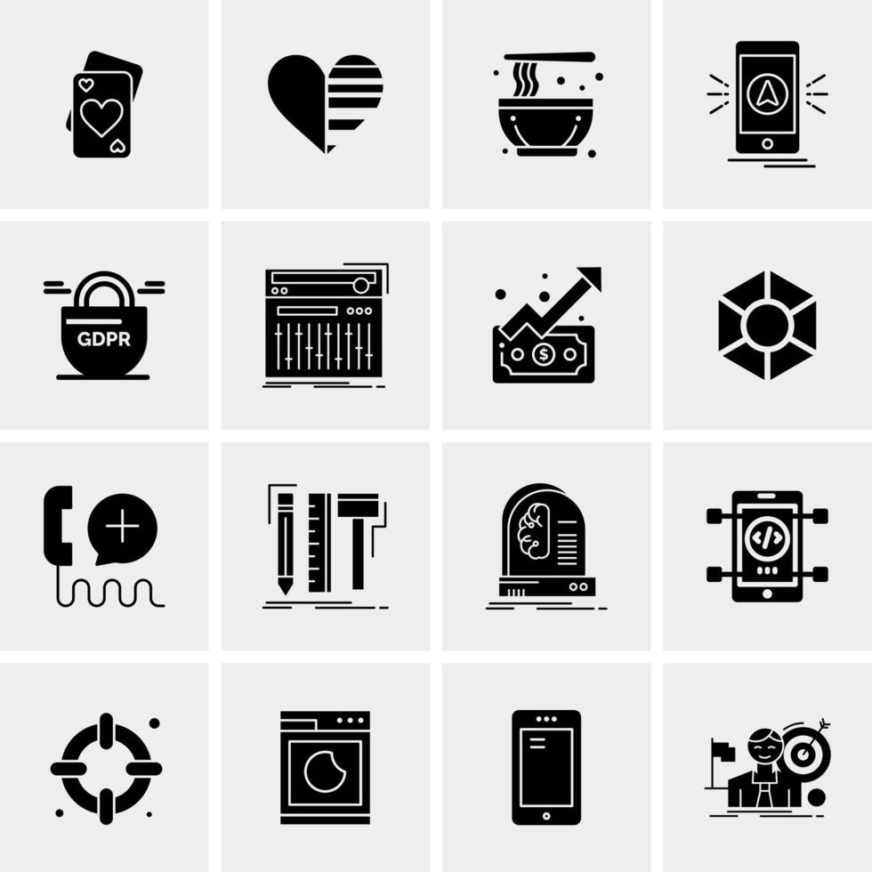 16 universelle Business-Icons Vektor kreative Icon-Illustration zur Verwendung in Web- und Mobilprojekten