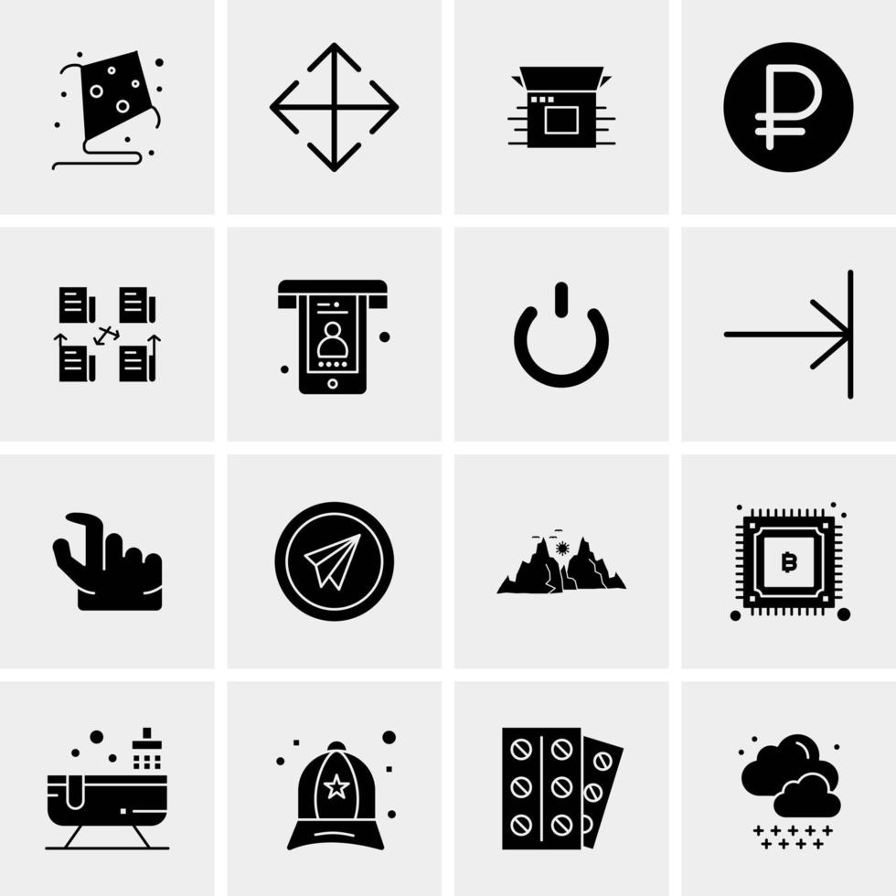 16 universelle Business-Icons Vektor kreative Icon-Illustration zur Verwendung in Web- und Mobilprojekten