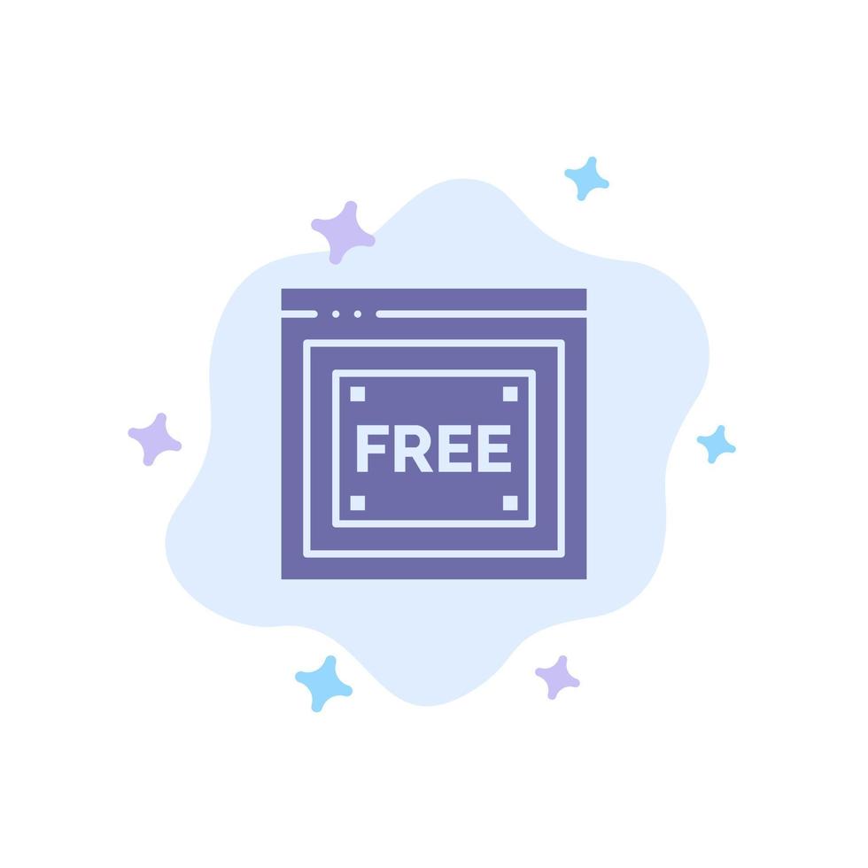 kostenloser Zugang Internet-Technologie kostenlos blaues Symbol auf abstrakten Wolkenhintergrund vektor