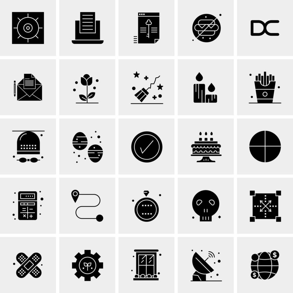 25 universelle Business-Icons Vektor kreative Icon-Illustration zur Verwendung in Web- und Mobilprojekten